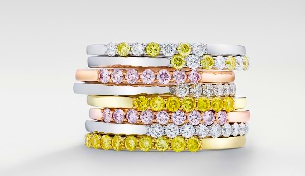 Stackable diamond bands